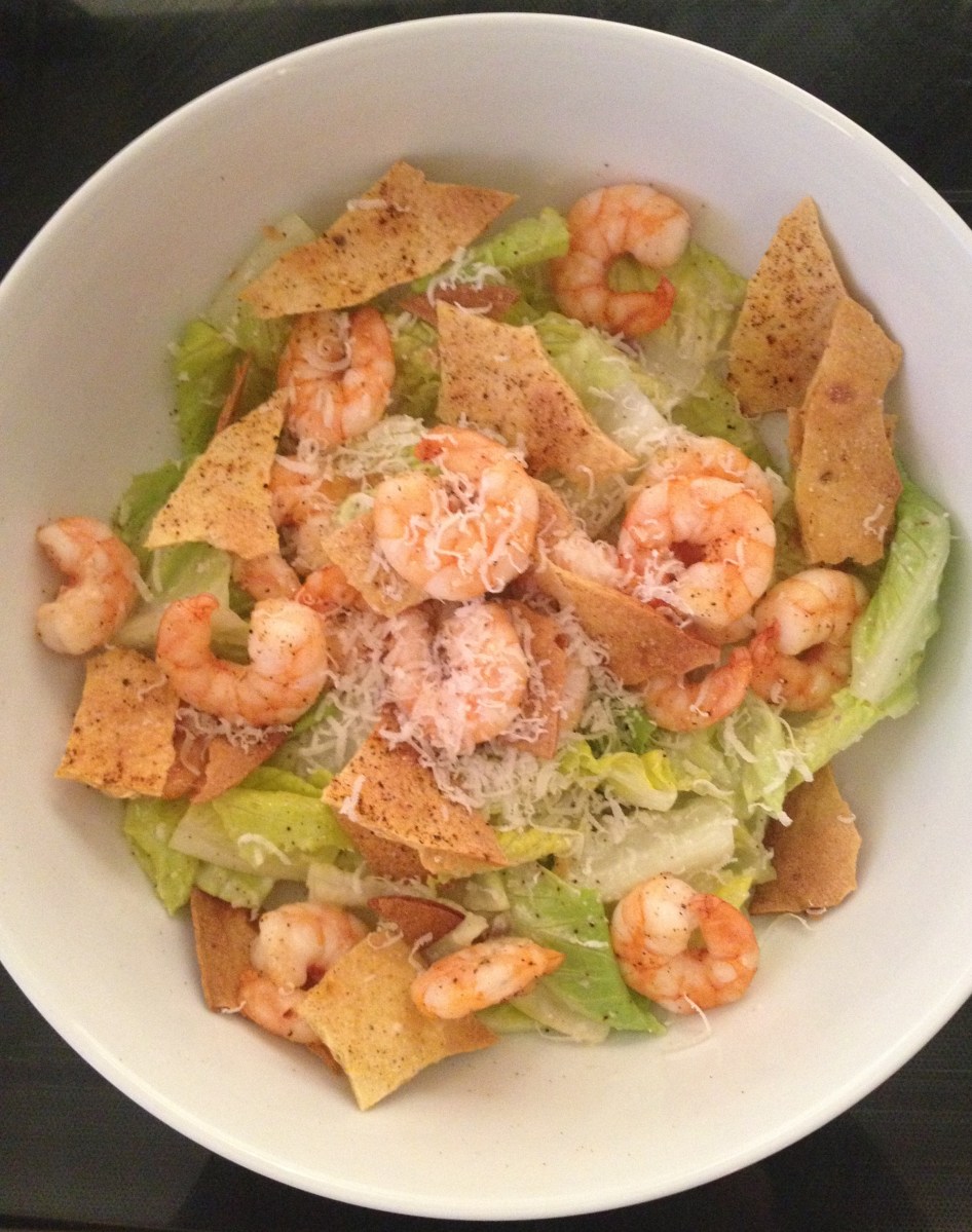 Martha Stewart Caesar Salad with Spicy Shrimp