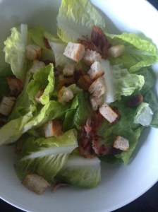 Lettuce, Bacon and Croutons