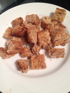 Multigrain bread croutons