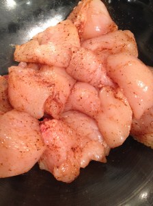 Chicken breast with paprika and chilli powder